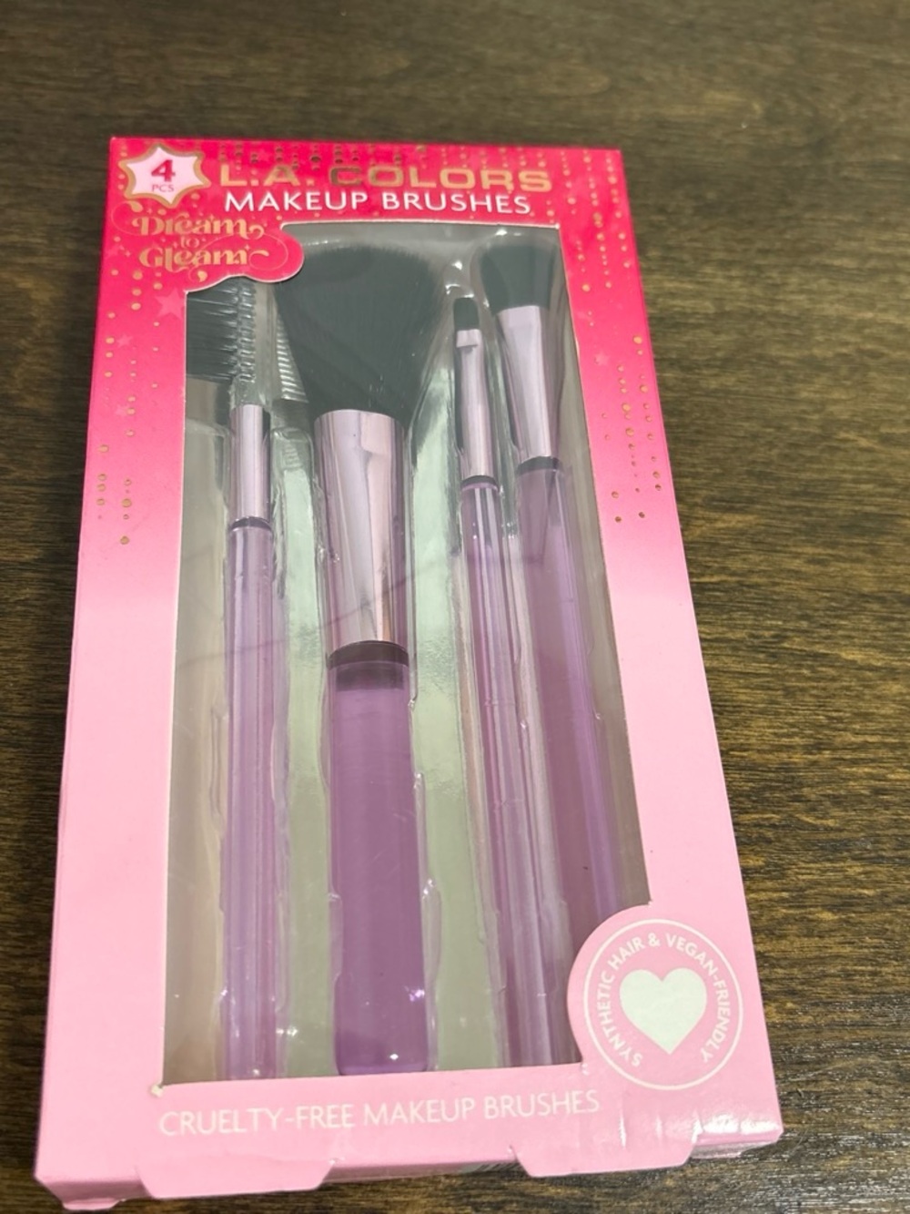 L.A. Colors Purple 4-Piece Makeup Brush Set